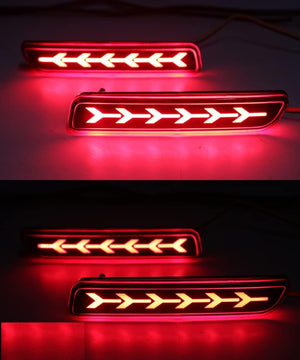Car Reflector Led Brake Light for Bumper Rear, Back and Red- Suitable Maruti Suzuki Ertiga- 2 Pcs With Maruti Suzuki Baleno Breeza Ciaz Ertiga New Swift Dzire Scross Ritz SX4 (Random Design)