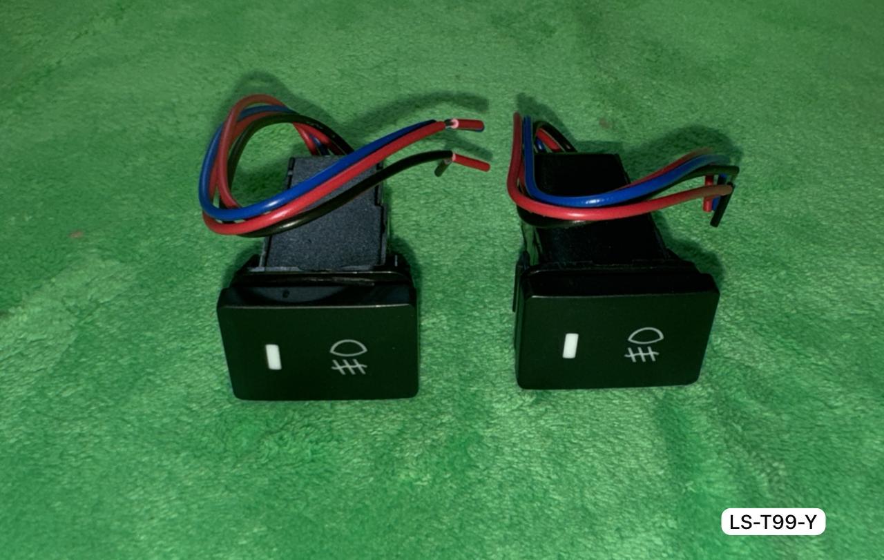 Car Fog Light Switch with Wiring Harness, Front & Rear Fog Lamp Push Button Switch