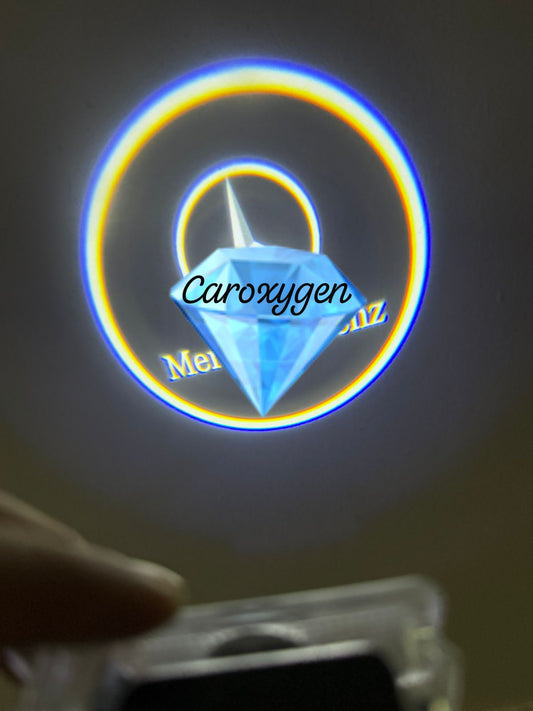 Caroxygen - Door Welcome Logo Projector Ghost Shadow Light for Merce-des (CLA CLS, Pack of 2)