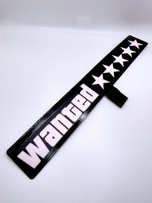 Wanted 5 Star LED Car Sticker Light Window Windshield Door Sticker LED Sigh Light Panel