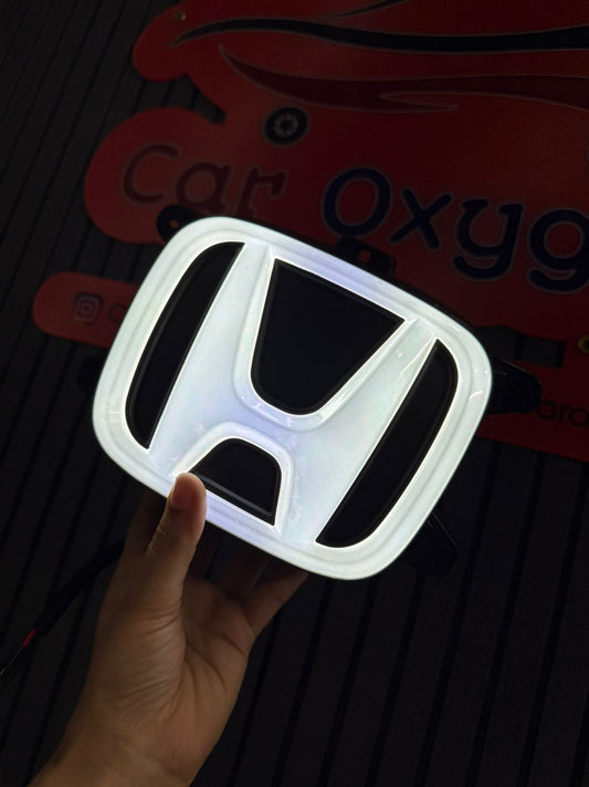 Premium Honda Car Front Grill Chrome Emblem Logo Light