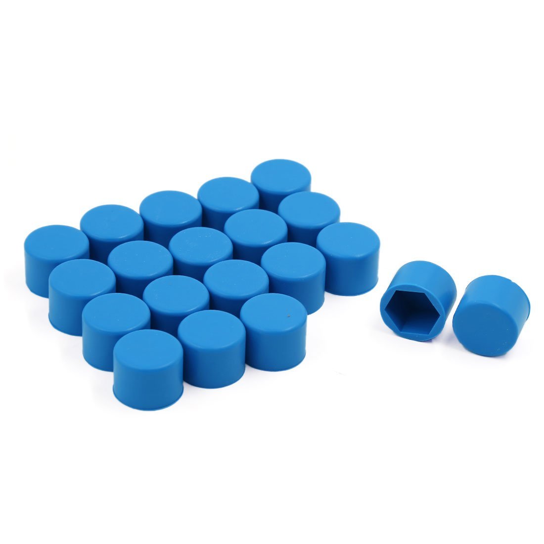 Uxcell 20pc 19mm Black Silicone Wheel Bolt Nut Cap Covers – Universal Tyre Screw Caps