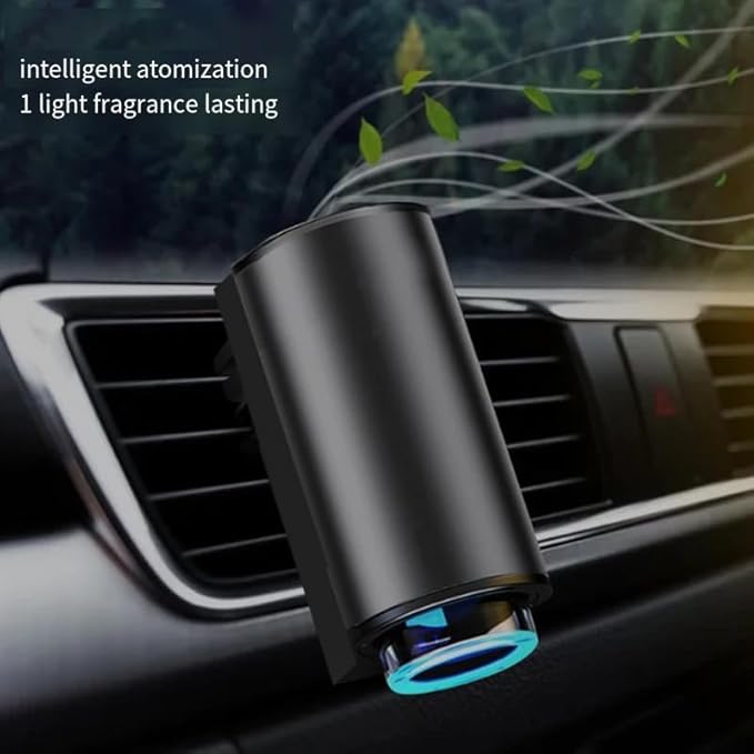 Smart Car Air Freshener With Three Adjustable, Aromatizante para Carro Inteligente Intelligent Car Aroma (Diffuser+3pcs men's), Black