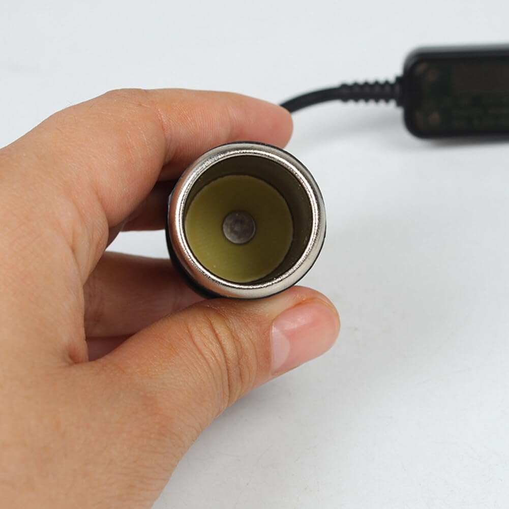 1Ft/30cm Cigarette Lighter Cable,USB Port to Car Cigarette Lighter Socket Female Converter Adapter Cord Car Cigarette Lighter Cable Converter for 12V-24V Vehicles,RV,SUV