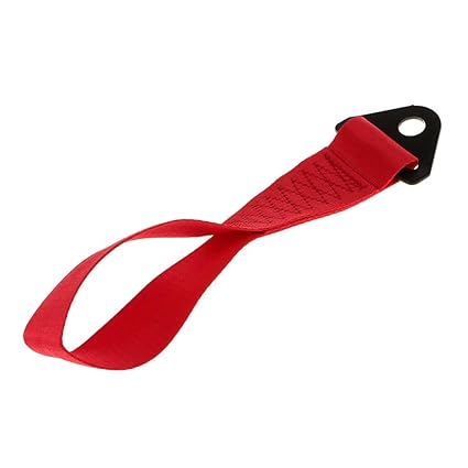 High Strength Universal Nylon Racing Car Tow Strap/Tow Rope (Sparco Letter) (Red)