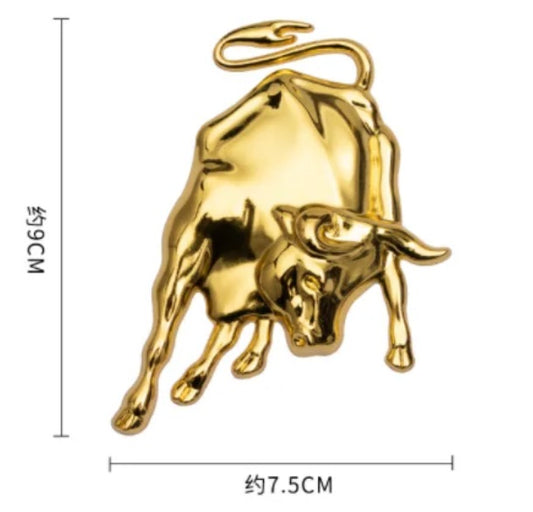 3D Metal Logo Car Stickers Badges Emblem Chrome Gold Bull Bull Universal Sail for Cars Trucks Motorcycles Car Decoration