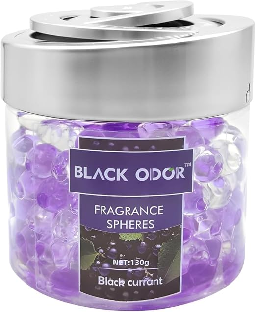 Super Fragrance Black Odor Car Air Freshener B0-10| 130g Bubble Gel Balls | Long-Lasting Scent for Home, Office, Car, Bathroom & Closet | Odor Eliminator & Room Deodorizer (Bubble Gum)