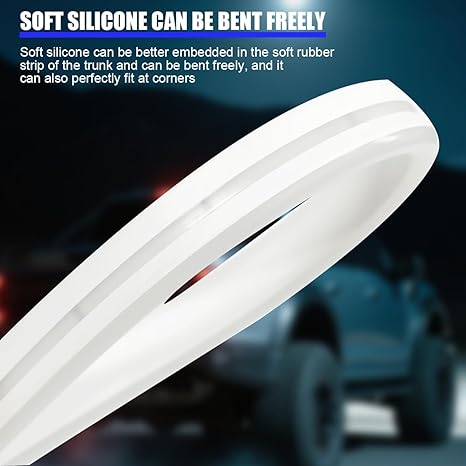 Car Trunk LED Strip Light, 167INCH Silicone Flexible Cuttable Vehicle Trunk Cargo Ambient Lighting, Waterproof Bright Auto Trunk Interior Lamp Decoration, Universal for SUV RV Truck (White)