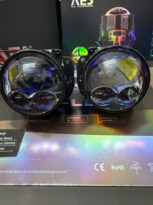 AES Turbo TIR 2.5 inch Bi-Led Headlamp Projector Lens