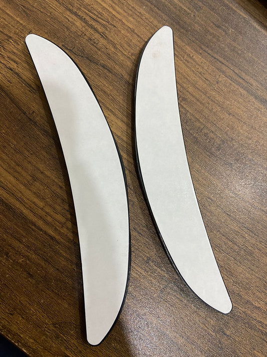 Car Silicon Door Guard with reflective Stickers -Pack of 2 (Red and Black)