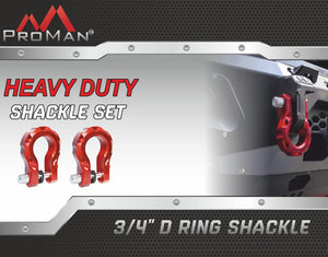 Aluminum D-Shackles Set Heavy Duty 5T, Set of 2