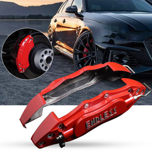 2pcs Car Aluminum Endless Brake Caliper Protector Cover for Wheel Hub 14in-15in Small Red