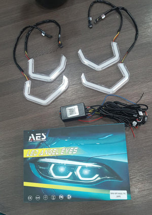 4PCS/Set RGB APP Angel Eyes LED Halo Rings 12V 24V Auto Car DRL Angel Eyes Led Headlights Car Accessories