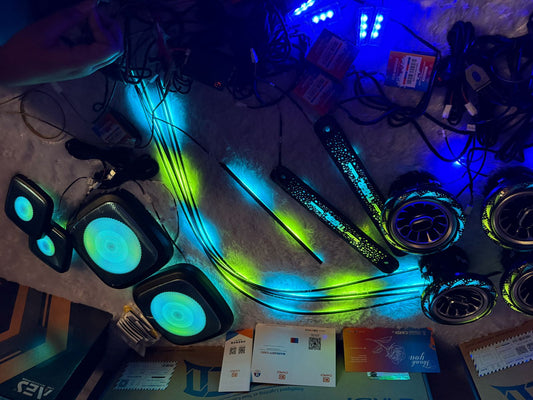Cardi Ambient LED Light for Mahindra Thar Specific 2020 Onwards (with 4 pcs Side Speaker RIng Light ))