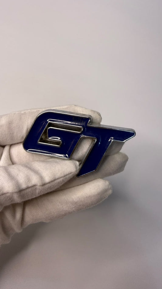 3D GT METAL LOGO STICKER EMBLEM COLOUR (RED CHROME)