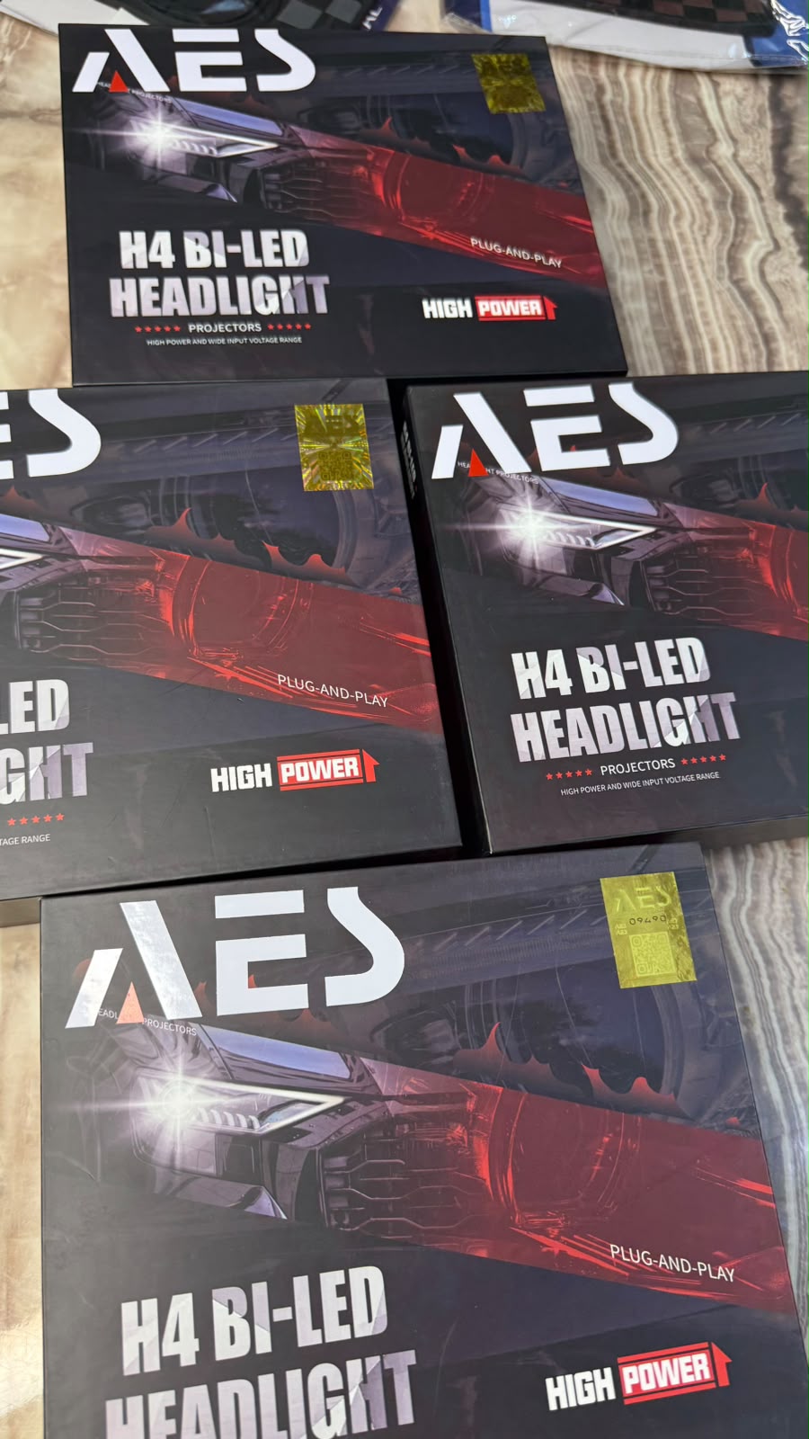 AES H4 Led Headlight Bulb (Set of 2)High & Low Beam Universal Fit for H4 Socket Cars & Bikes