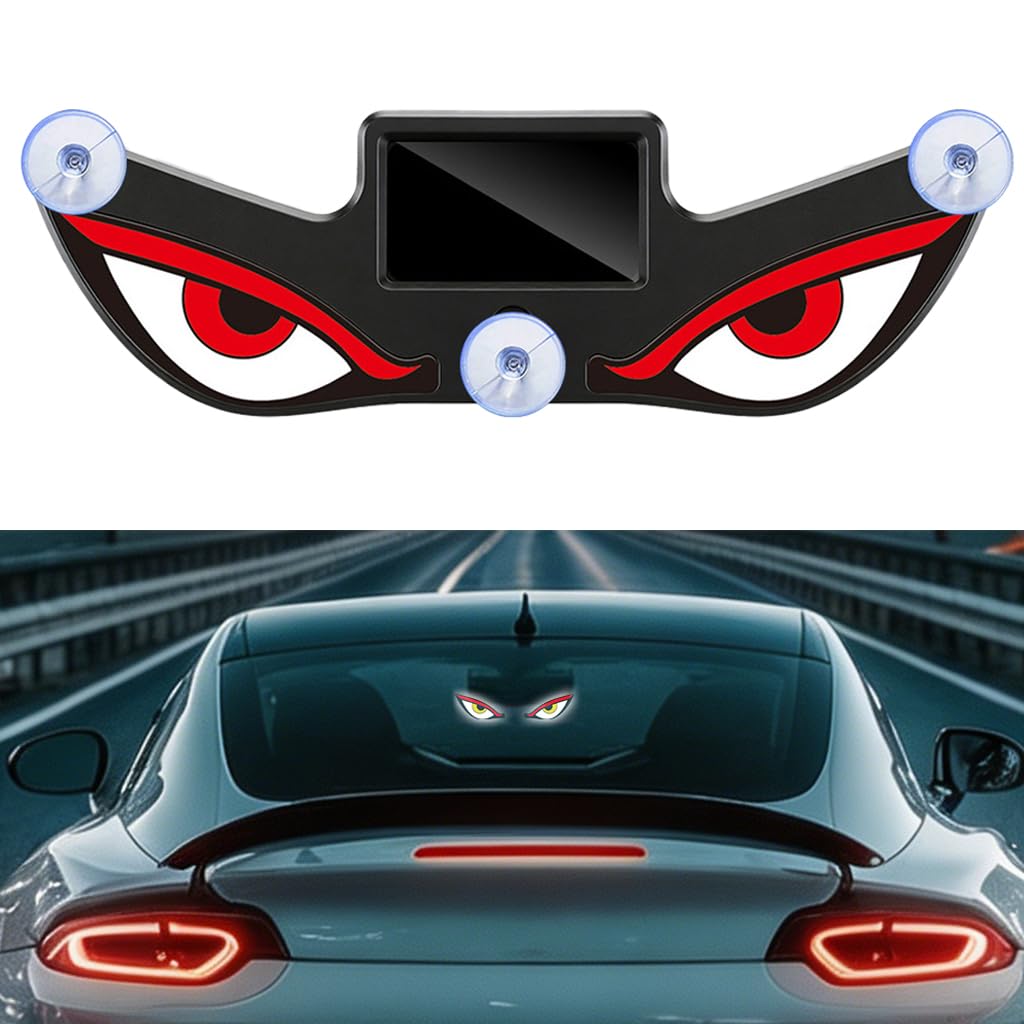 Caroxygen Solar Powered Devil Eyes Light for Car Rear Window Light for Night Driving & Styling