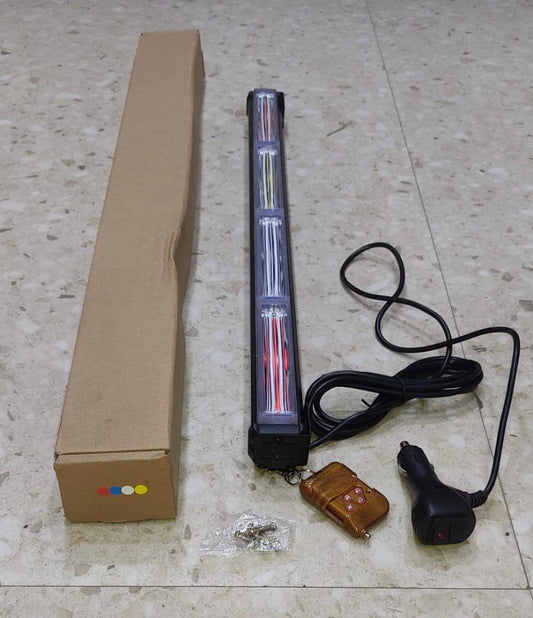 CAR LED Strobe Police Light Flasher Car Fancy Lights (Multicolor) - Colour - Red , Blue , White , Red