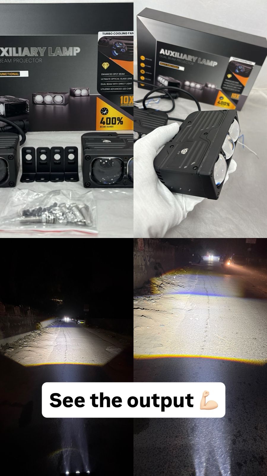 Darkshine Auxiliary LED Lamp – Dual Beam Projector | 6000K White | High-Intensity Off-Road-189 watt Light