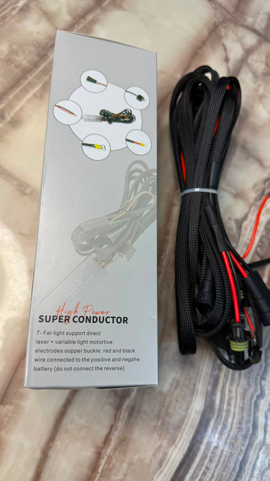 Caroxygen AES H4 High Power Super Conducting Wiring Harness Kit Heavy Duty Relay Harness | Plug & Play Headlight Wiring |