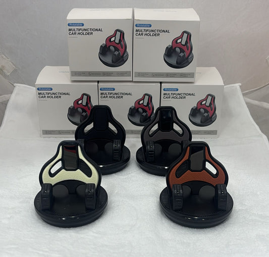 Rotatable Multifunctional Car Mobile Holder | 360° Adjustable Dashboard Phone Stand | Universal Smartphone Mount for Car Size-79x79x72mm