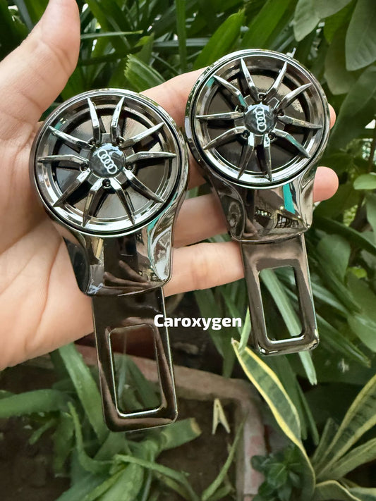 Caroxygen (2in1) Seat Belt Alarm Stopper Buckle & Holder (Pack of 2 )