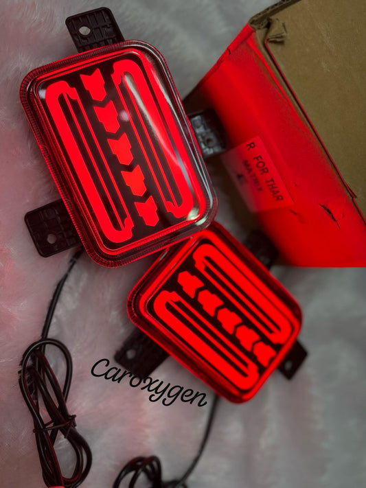 Caroxygan LED Reflector Lights for Mahindra Thar Roxx 2024 Onwards -Arrow Design