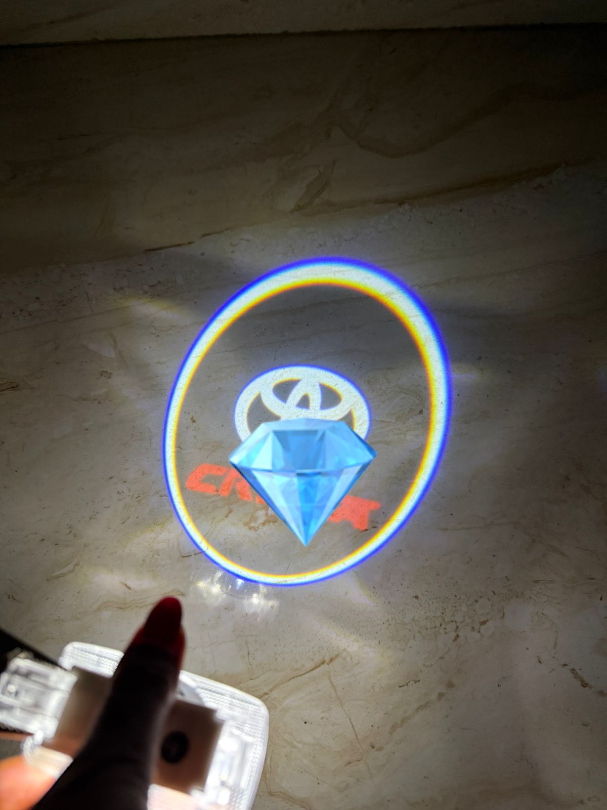 LED Welcome logo Entry Plug and Play Ghost Shadow Projector Car Door Light for Toyota Innova Crysta (White) - 2 Pieces