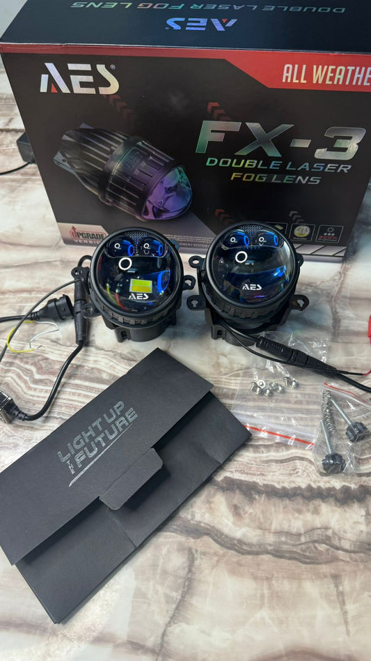 AES FX3 New Launch Double Laser Fog Lens Projector Light (Set of 2)