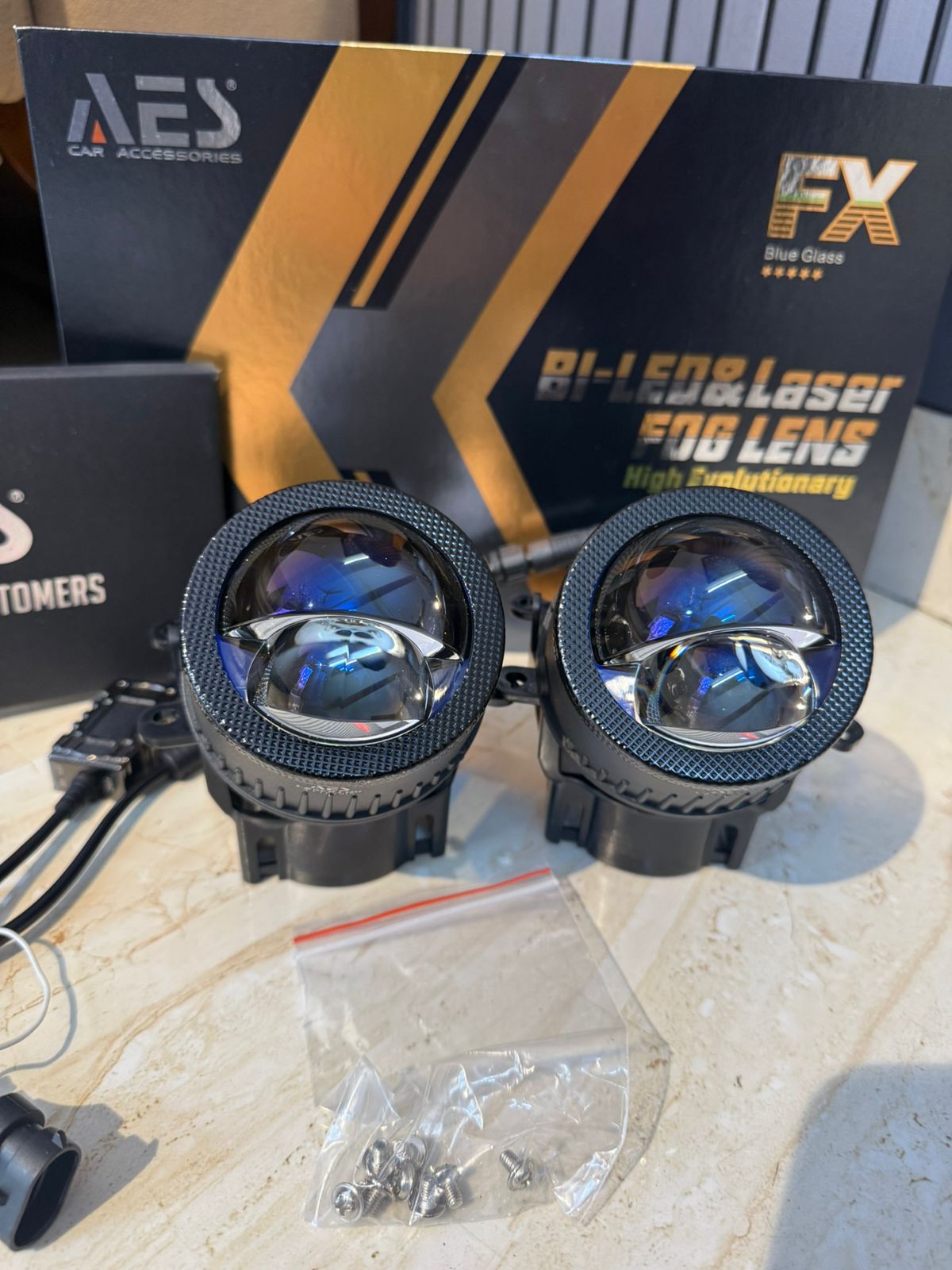 AES FX Bi led and Laser fog projector tri colour