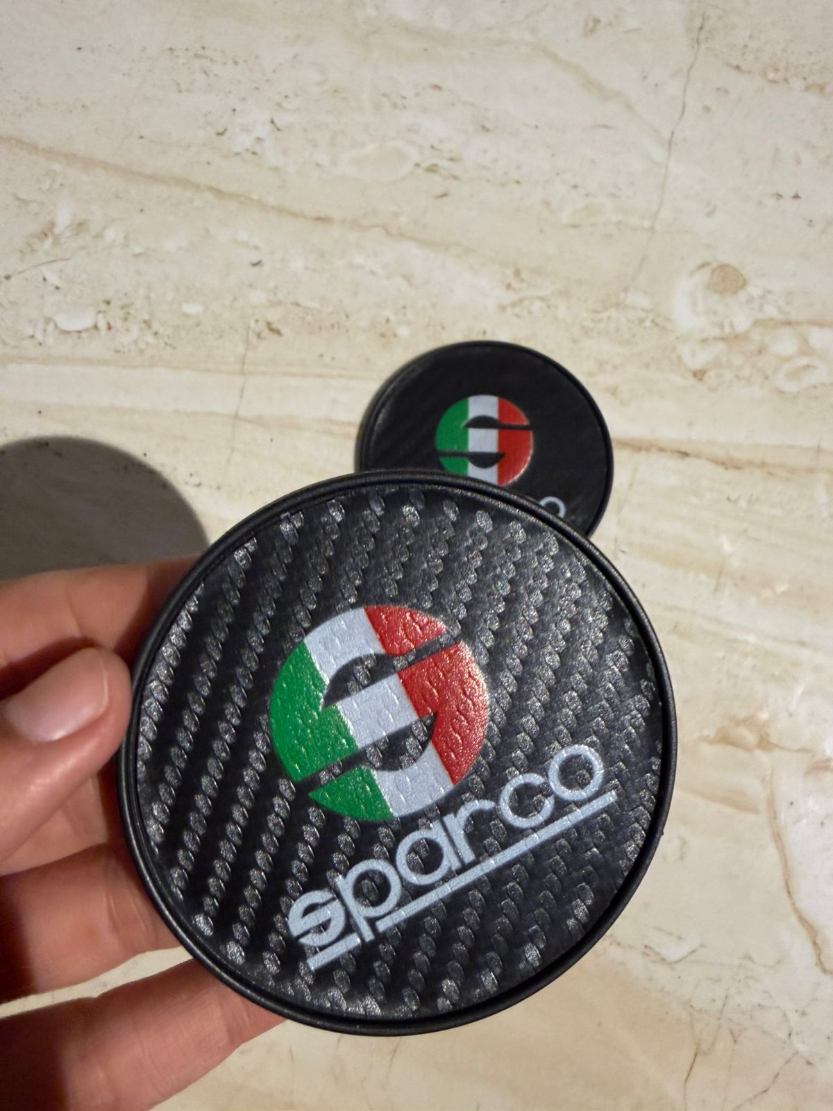 2.75 Inch Silicone Coaster Pad with Elegant Crystal Rhinestone | Car Interior Accessories