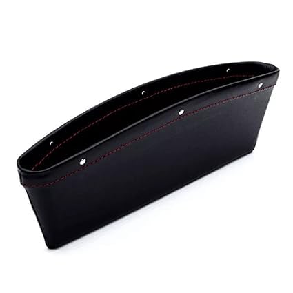 Car Console Side Storage Organizer Universal Slim Seat Gap Filler Leather PU Pockets Card Mobile Holder Storage Box (pack of 2 pcs)