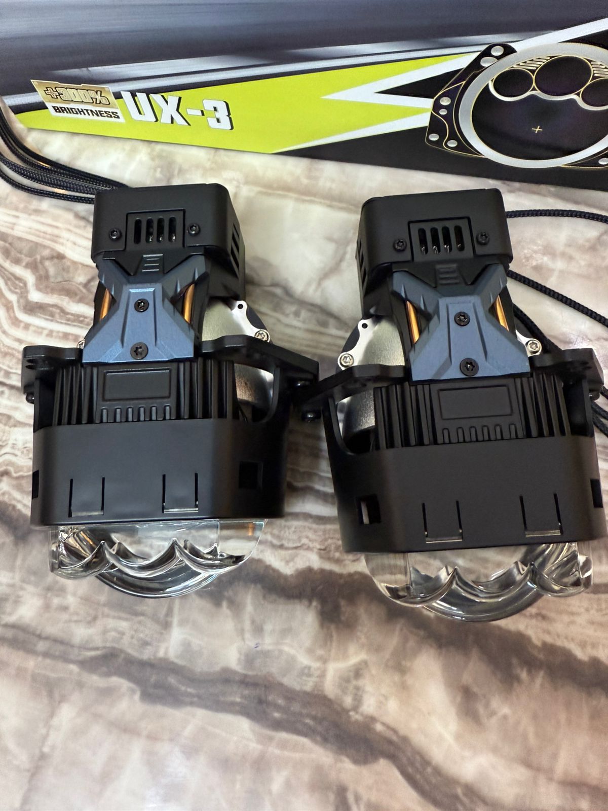 AES UX-3 Bi led 3 inch Triple Laser projector Lamp for Headlights 45W/80W Per Piece (1 Year Warranty