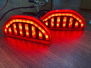 Rear Bumper Led Reflector for PUNCH SET OF 2(4 wires) Type C with Matrix Running Indicator & scan function
