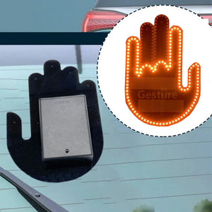 Hand Gesture Light for Car, Finger Gesture Light with Remote, LED Stickers for Car Window, Car LED Sign Finger Lights Funny Car Accessory