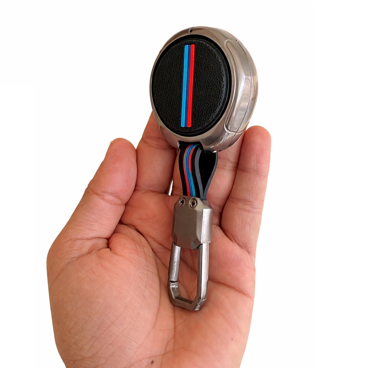 Premium Metal Smart Key Cover Compatible with Tata Smart Key | Zinc Alloy + Silicone Key Case | Scratch Resistant | Luxury Key Shell with Keychain |