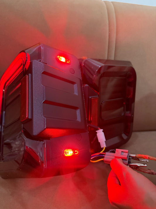 LED Tail Light with EMC for Mahindra Thar | Plug & Play | Smoke Finish | High Brightness