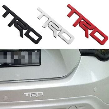 CarOxygen 3D Metal TRD Emblem Logo Badge Side Sticker/Sports Decorative Vehicle Sticker (Black)