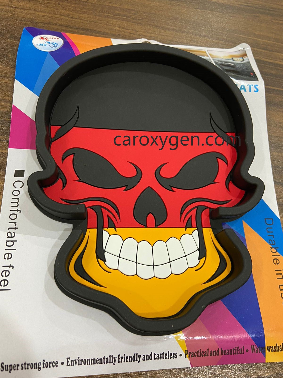 Car Dashboard Skull Mat Anti-Slip Gel, Non-Slip Pad For Cell Phone, Sunglasses, Keys And More (Car Mat All In One)