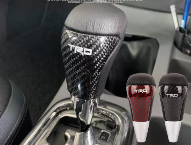 car gear handle Carbon Fiber TRD Car Gear Knob Manual Automatic TRD Universal Auto Pus – Caroxygen