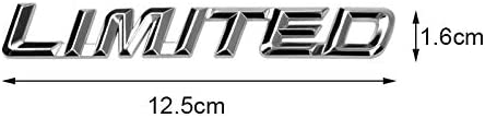 3D Metal Limited Emblem Badges,1Pack OEM Chrome Aluminum Alloy Badges Decal Tailgate Adhesive Tape Compatible for Toyota,Nissan,Jeep Grand Cherokee Wrangler Compass Auto Sticker