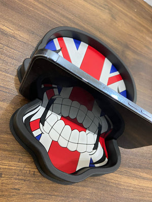 England Design Large Khopdi Skull Anti Slip mat/Non Slip mat Anti-Slip Gel Pad, Rubber pad, Premium Universal Non-Slip car Dashboard Mat Coin Holder