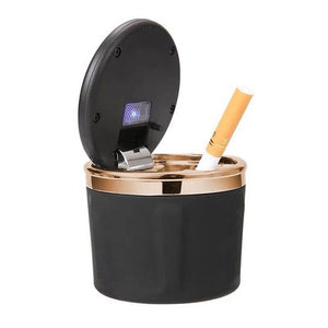 CarOxygen Car Ashtray with LED Exclusively for BMW 1/3/5 Series and X1/X3/X4/X5/X6 (Gold-Black)
