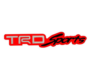 TRD SPORTS WHITE RED+BLACK METAL PERFORMANCE EMBLEM STICKER 3D CAR HOLD VEHICLE-GRILL BADGE LOGO STICKER