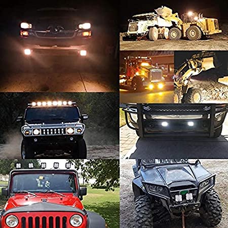 Car Oxygen Led Work Light for Car/Jeep/SUV/Bike/Tractor 12 Volt White Flood Beam (ASIA2065)