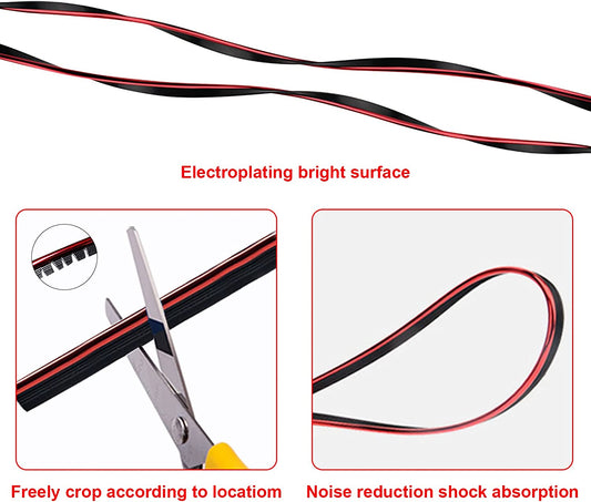 Car Interior Trim Strips - 16.4ft Universal Car Gap Fillers Automobile Moulding Line Decorative Accessories DIY Flexible Strip Garnish Accessory with Installing Tool - 5 Mtr