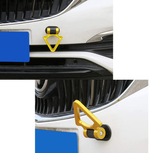 Car Tow Hook Universal Decorative V Shape Racing Style Trailer Hook Sticker for Car Bumper (ONLY Decoration)