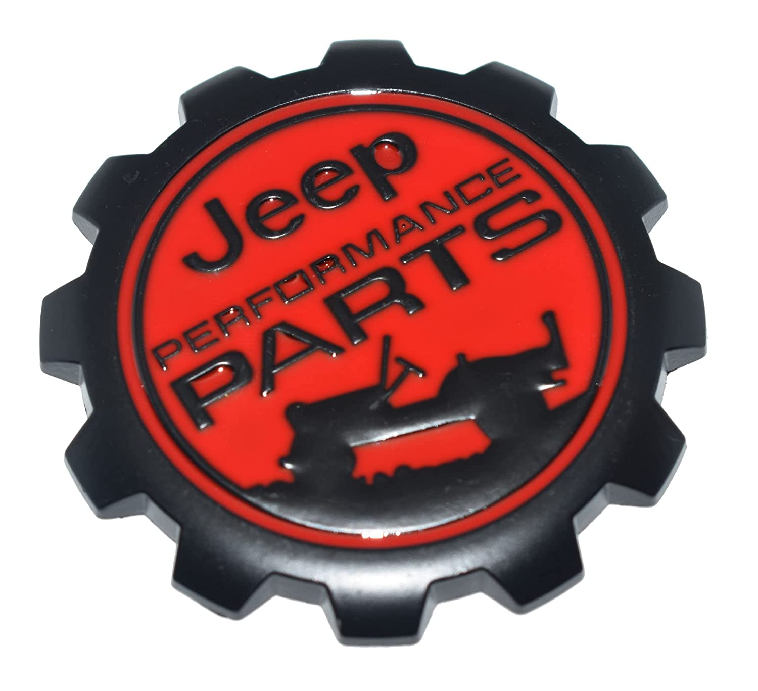 Jeep Performance Parts Emblem Sticker for All Jeep Cars, Metal (Black)
