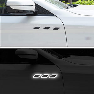 Carbon Fiber Graphic Car Reflective Sticker,Warning Sign Bumper Door Fender Hood Anti-Scratch Cover Decal
