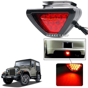 CarOxygen -12 LED Car Blinking Brake Light Triangle F1 Style Rear Tail Brake Lamp 12V Universal Fit for All Cars (Red)